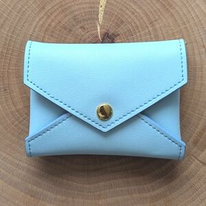 Leather mini envelope bag charm